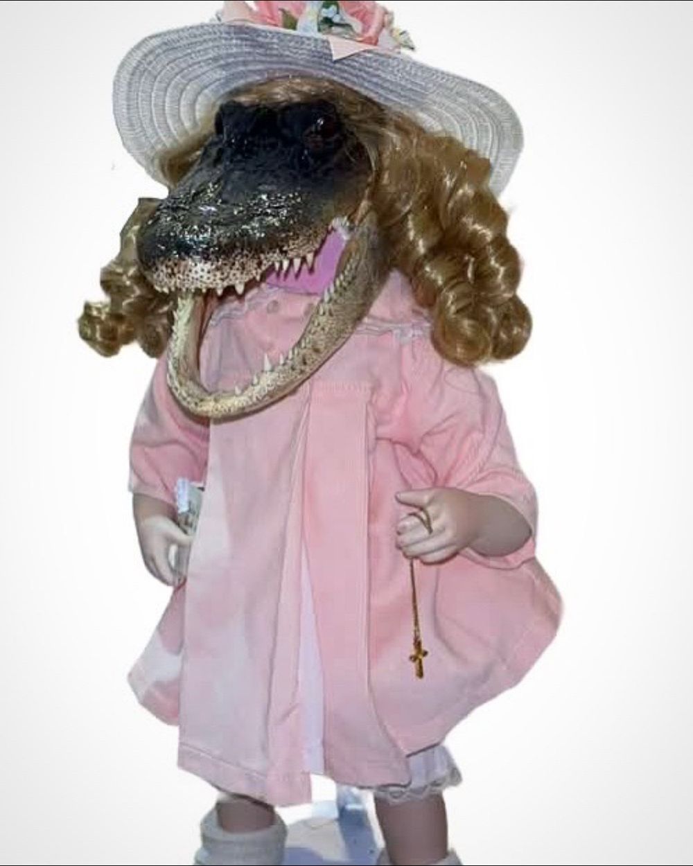 Sunday School Sally—Taxidermy Alligator 🐊 Doll