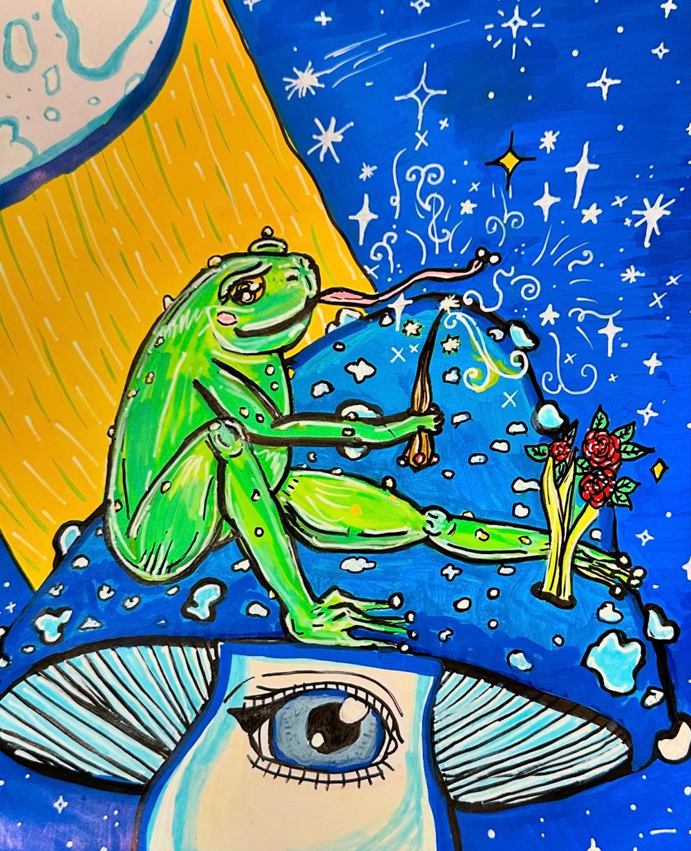 Full Moon Frog 🐸 8x10