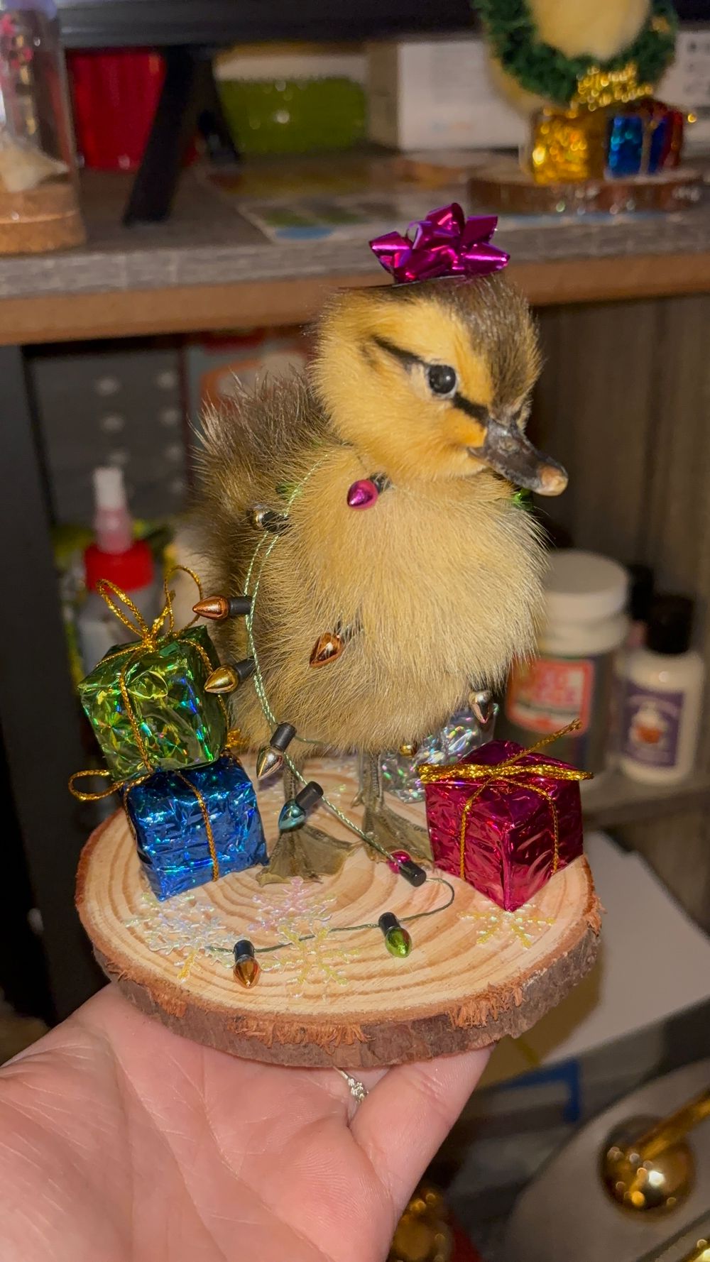 Holiday Chickling Taxidermy Display